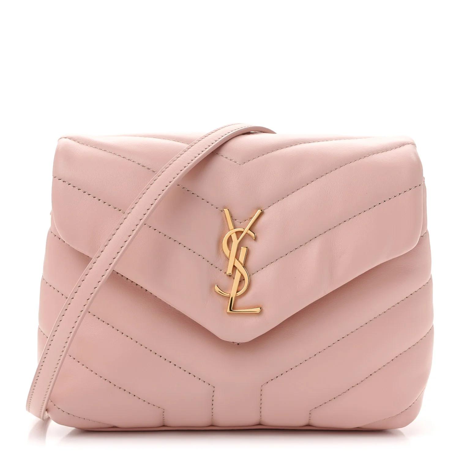 Saint Laurent Calfskin Y Quilted Monogram Toy Loulou Crossbody Bag Tender Pink 1891508 | FASHIONPHILE (US)