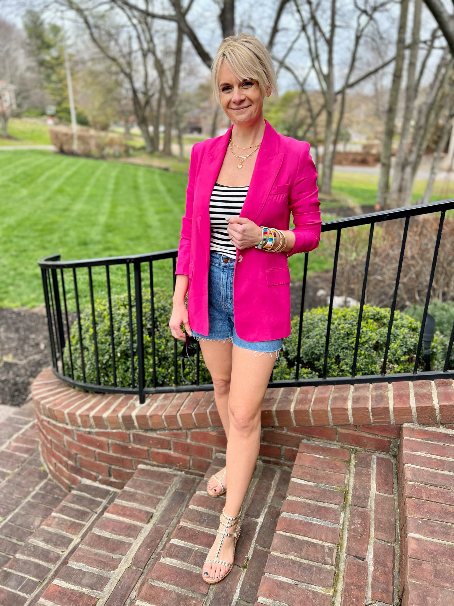 How to wear a blazer with jean shorts!

#LTKSeasonal #LTKshoecrush #LTKstyletip