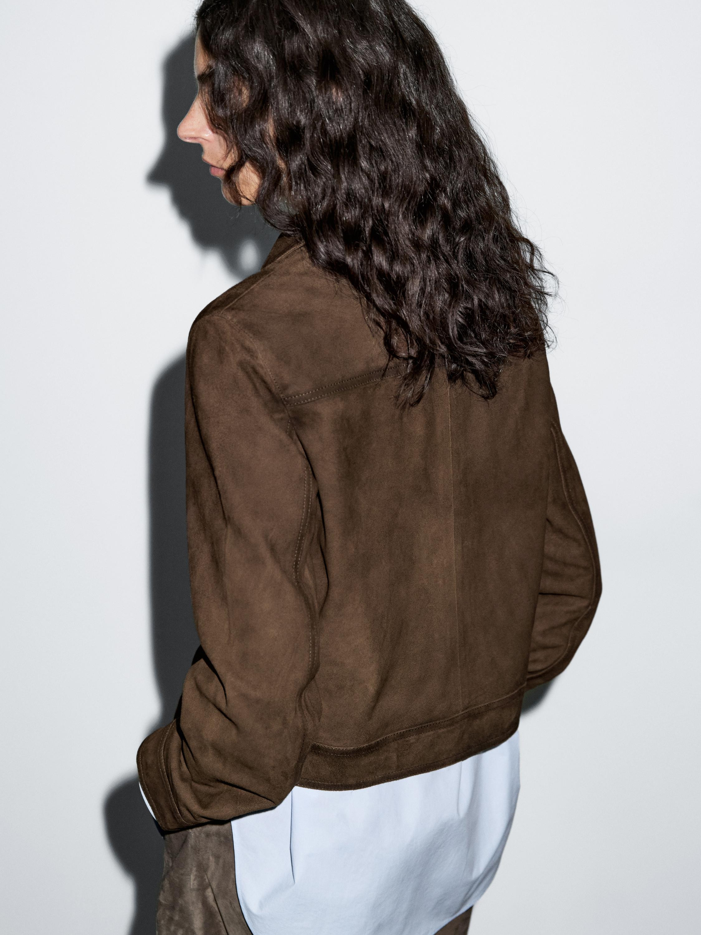 Cropped jacket with buttons | Massimo Dutti UK