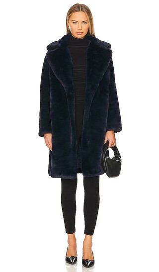 x Mansur Gavriel Collaboration Stella Faux Fur in Blackberry | Revolve Clothing (Global)