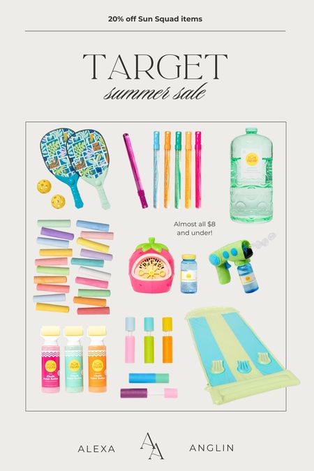20% off all Sun Squad items at Target now through May 27th // Save on outdoor activities for kids this summer! // almost everything is $8 or under! 