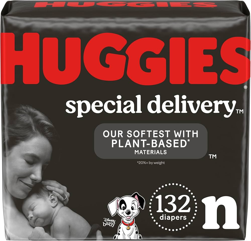 Huggies Special Delivery Hypoallergenic Baby Diapers Size Newborn (up to 10 lbs), 132 Ct, Fragran... | Amazon (US)