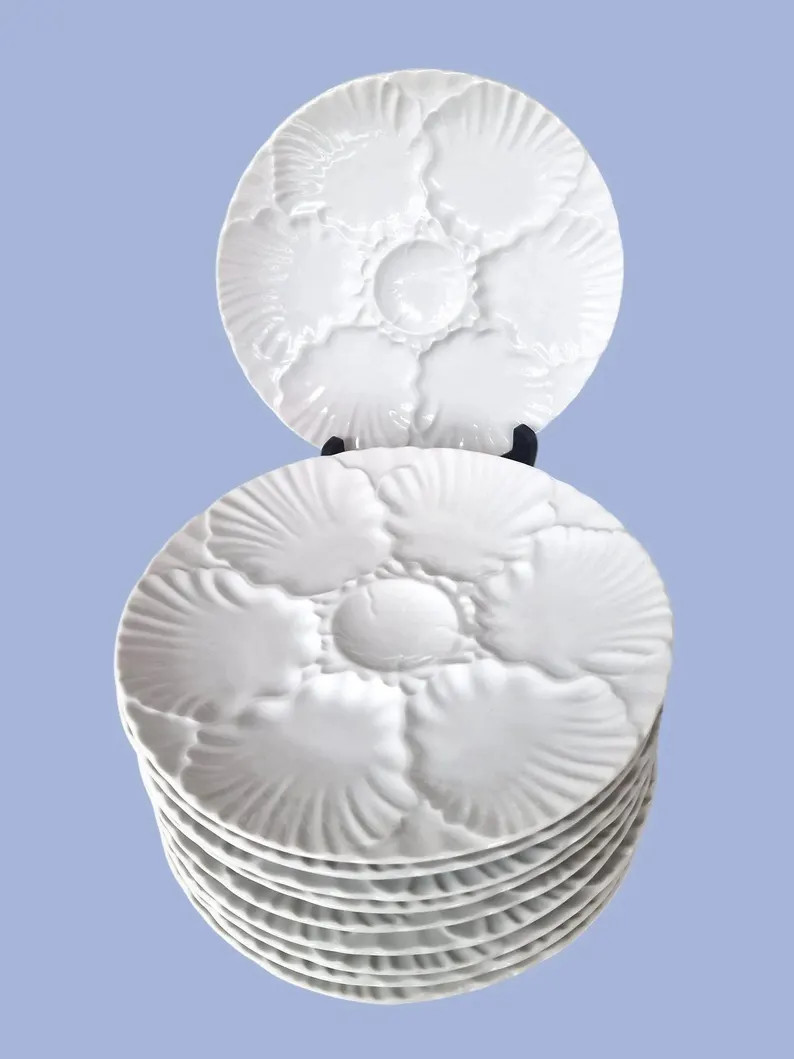 Bayreuth Bavaria Porcelain Oyster Plates - Set of 10 tableware | Etsy (Global)