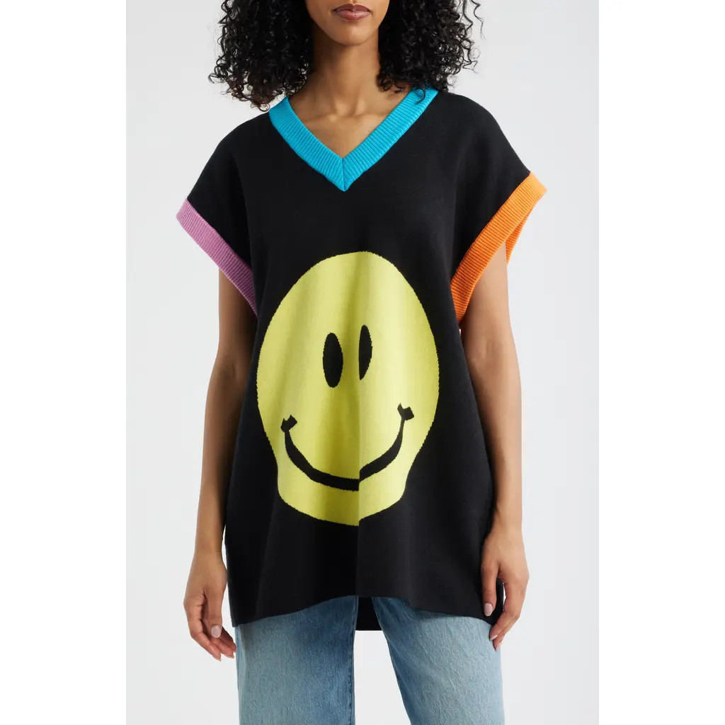 Dressed in Lala Do What You Want Oversize Sweater Vest in Black at Nordstrom, Size Small | Nordstrom