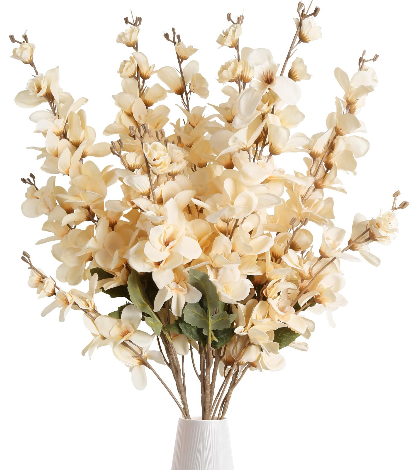 Lot de 6 fleurs artificielles en soie de delphinium champagne, 90 cm de long, pour grands vases, ... | Amazon (CA)