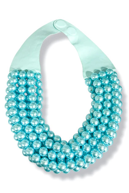 Carla Turquoise Smooth Bead Statement Necklace | The Willow Tree