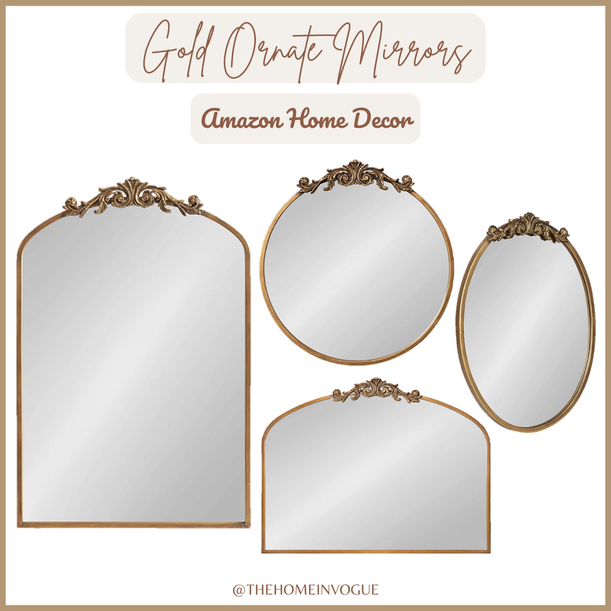 Gold Ornate mirror, gold mirror, large mirror, arched mirror, round mirror, scalloped wall mirror, oval mirror, windowpane mirror, shield mirror, Anthropologie Gleaming primrose mirror dupe, vintage mirror, traditional gold mirror, beaded mirror, 

#LTKsalealert #LTKhome #LTKstyletip