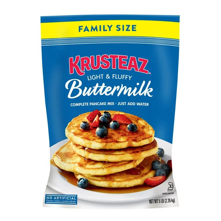Krusteaz Complete Buttermilk Pancake and Waffle Mix, Light & Fluffy, 5 lb Bag | Walmart (US)