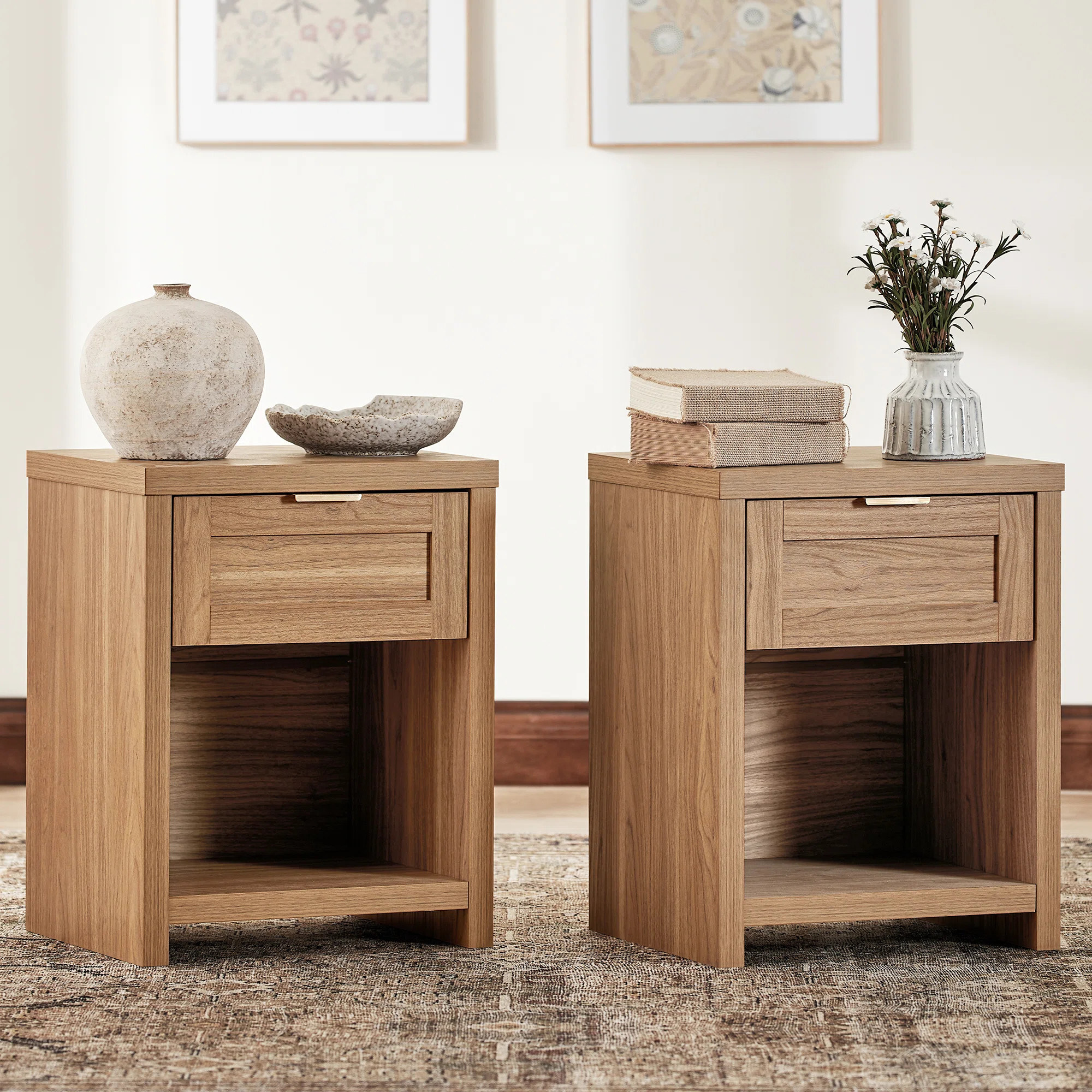 Allenside 1 - Drawer Nightstand (Set of 2) | Wayfair North America