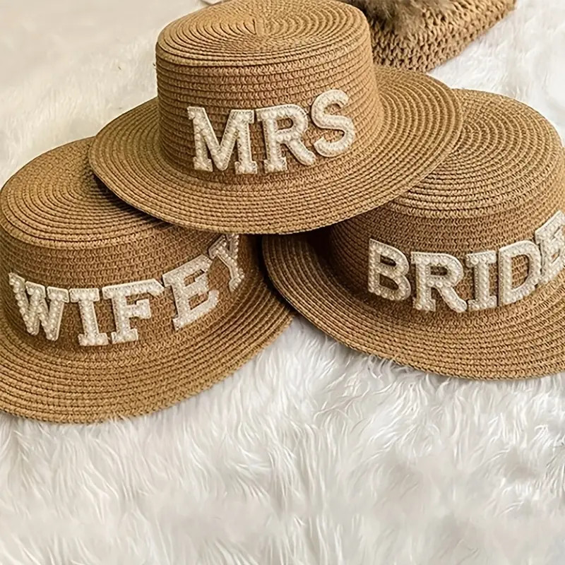 New Flat Top Straw Hat British Retro Bridal Top Hat Beach Bikini Sun Protection Hat | Don't Miss ... | Temu Affiliate Program