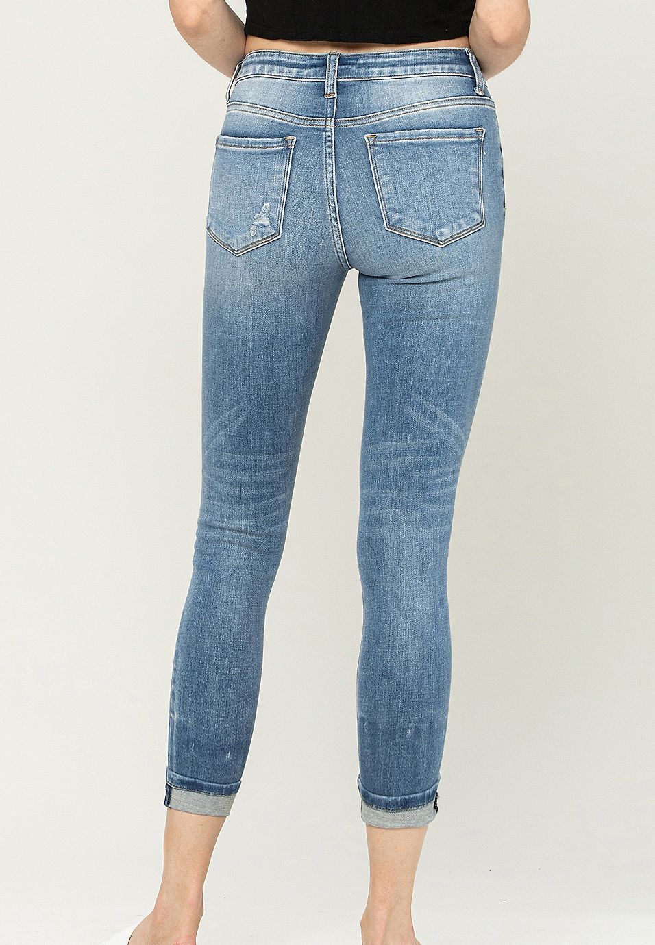 Flying Monkey™ Medium Destructed Cropped Skinny Jean | Maurices