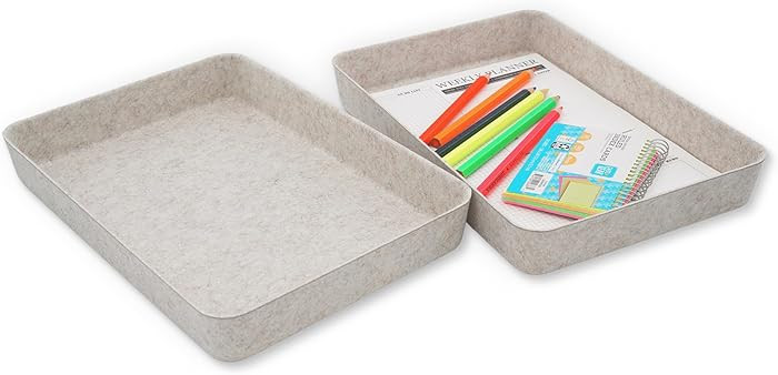 Welaxy 2-piece Office desk drawer organizer tray letter-size documents paper book file Folder Hol... | Amazon (US)