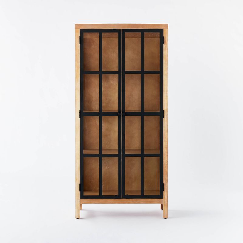 Bountiful Wood and Glass Tall Cabinet - Threshold™ designed with Studio McGee | Target