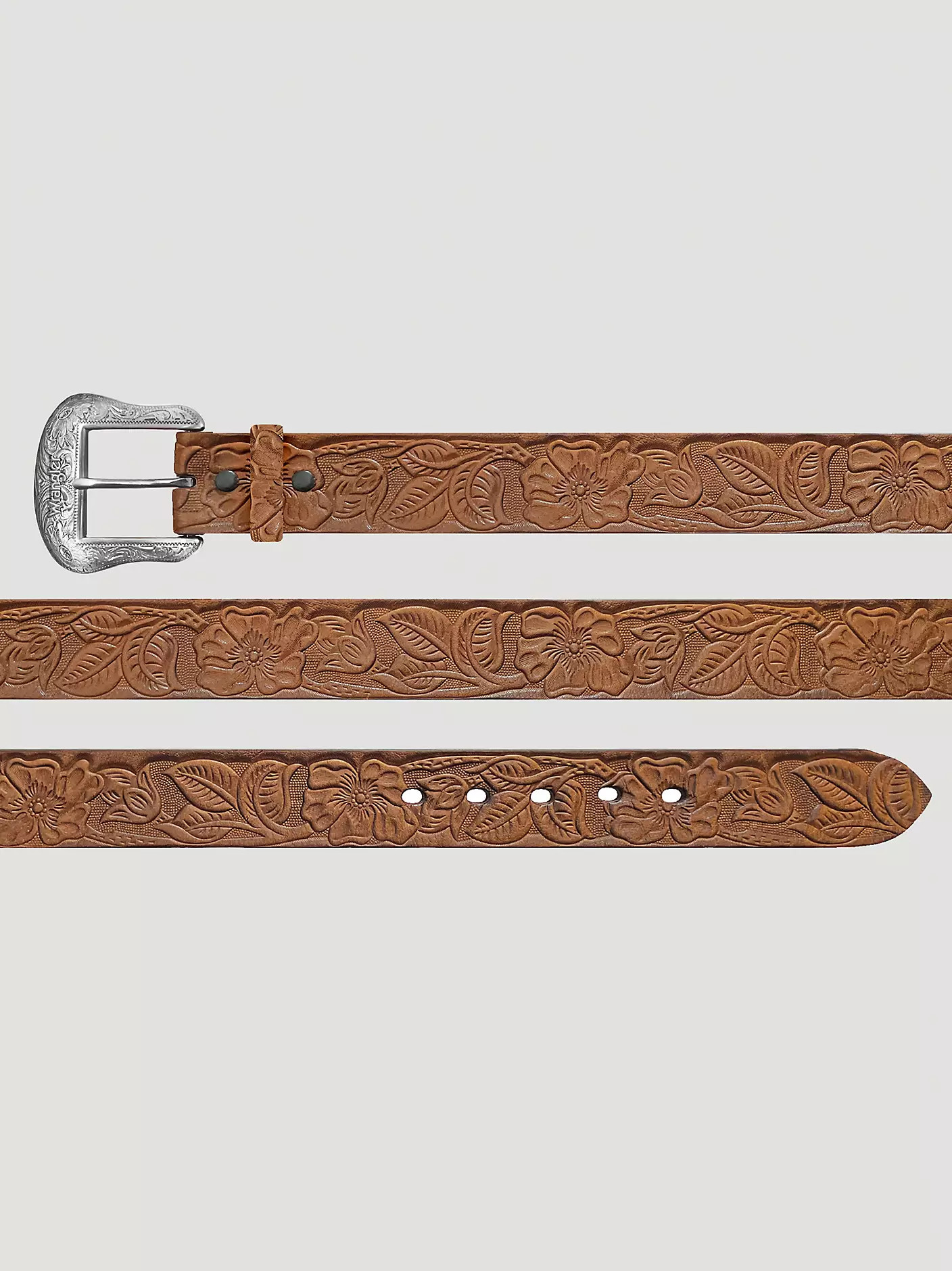 Women's Floral Embossed Leather Belt | Wrangler