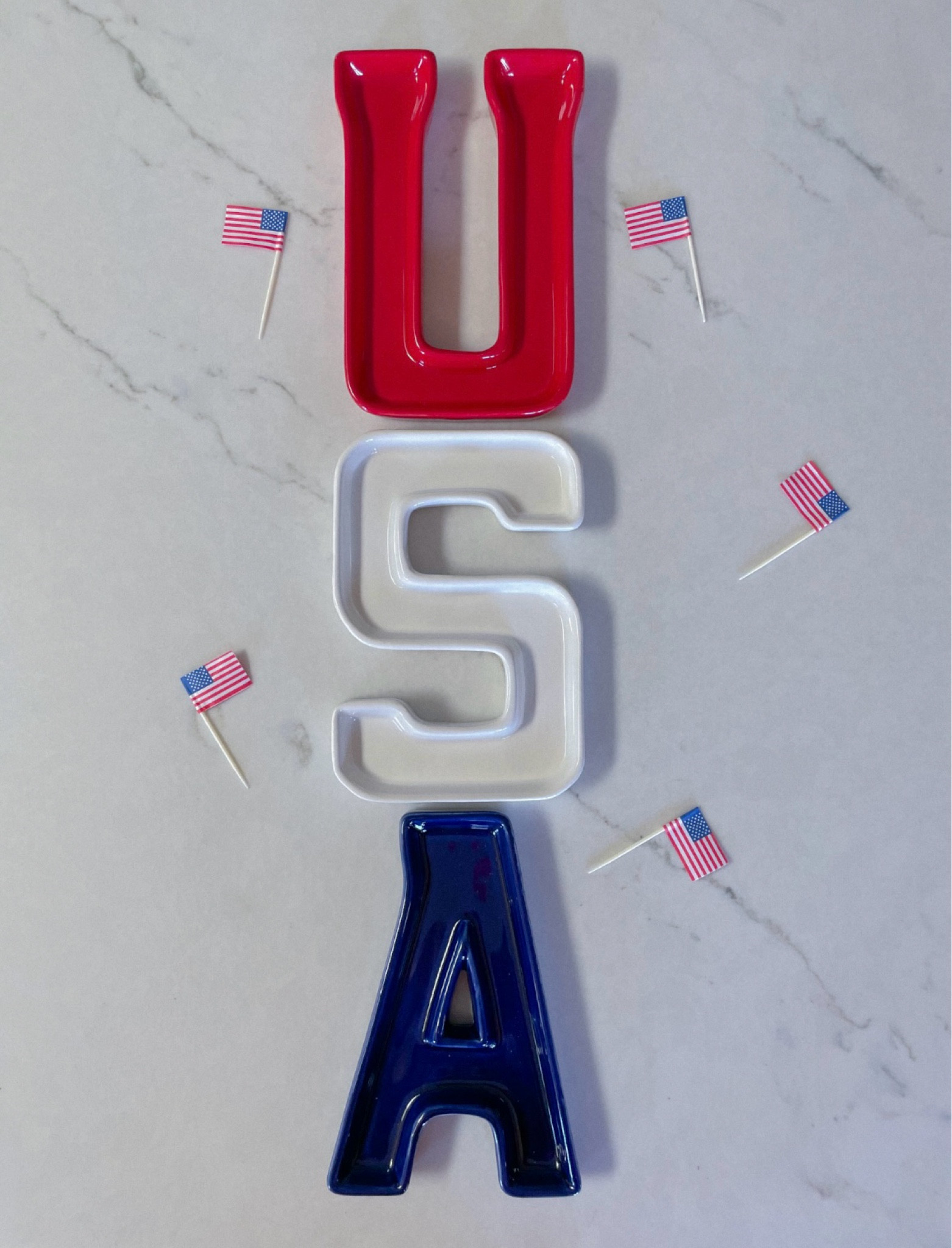 In honor of Flag Day + Independence Day coming up… how cute are these U S A glass trays?! Perfect for hosting AND on sale for under $10 for all!

#LTKSeasonal #LTKSummerSales #LTKParties