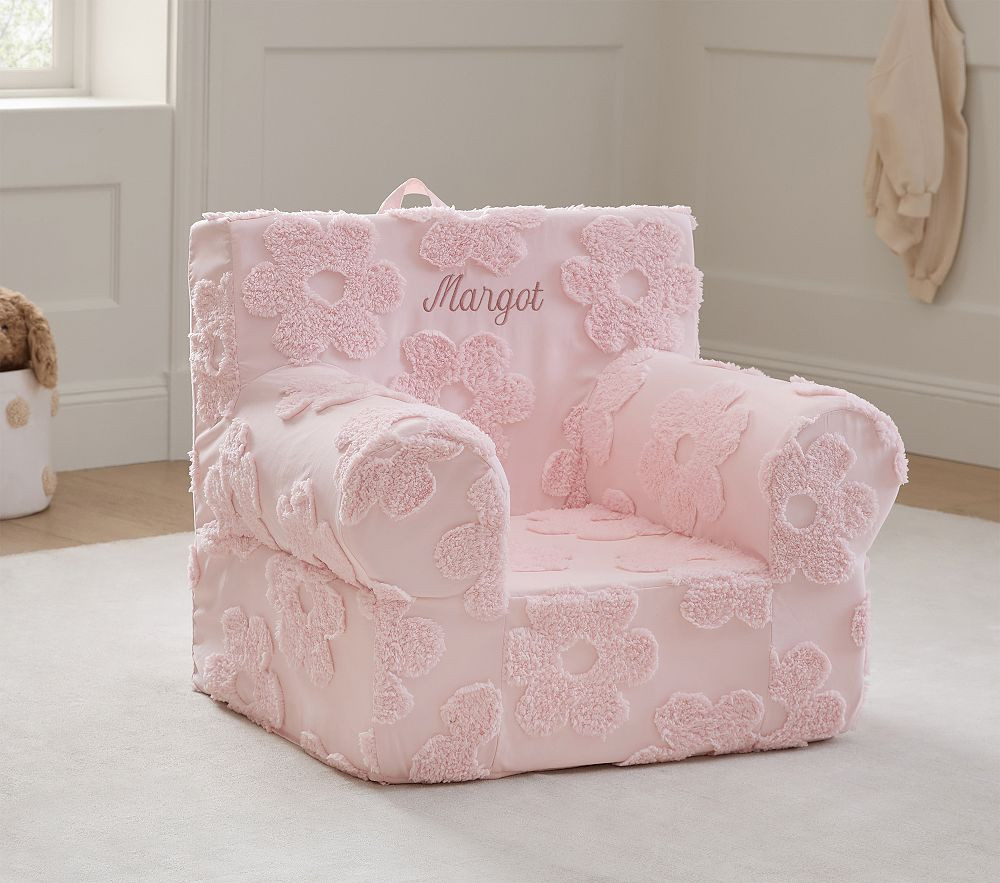 Kids Anywhere Chair®, Pearl Clipped Jacquard Daisy | Pottery Barn Kids