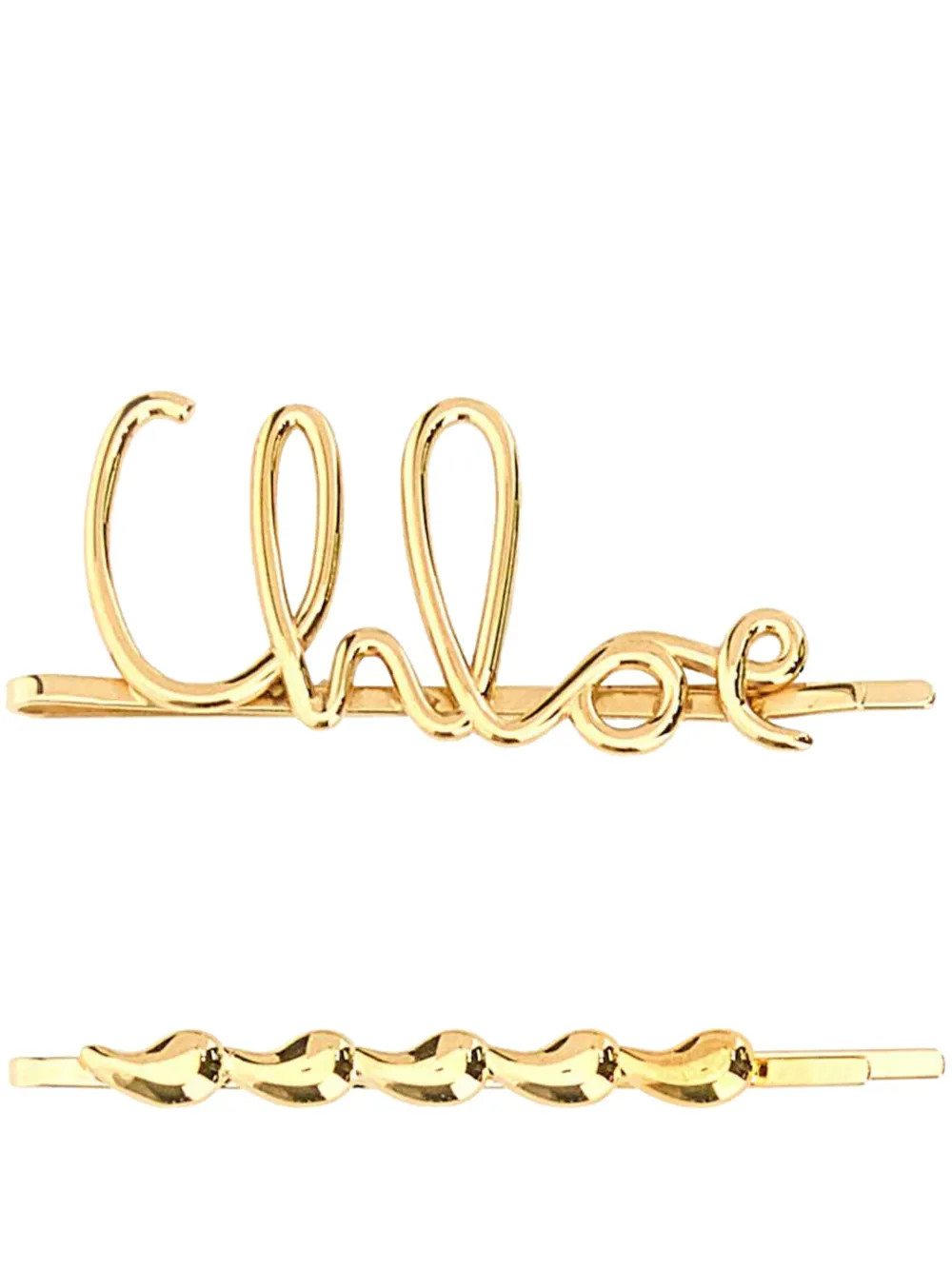 Chloé Iconic Hair Clips | Gold | FARFETCH UK | Farfetch Global