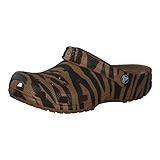 Crocs Unisex Women's and Men's Classic Animal Clog Leopard Shoes, Dark Gold/Zebra Print, 10 US | Amazon (US)