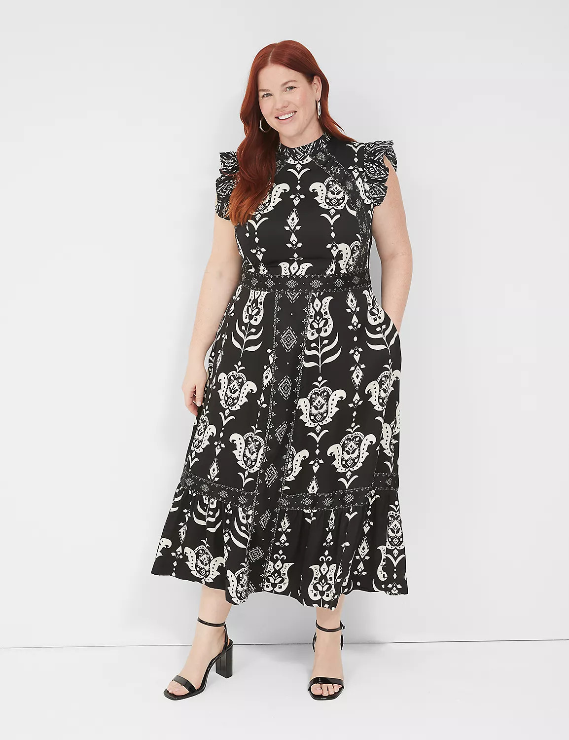 Mock-Neck Princess-Bodice Dress | LaneBryant | Lane Bryant (US)