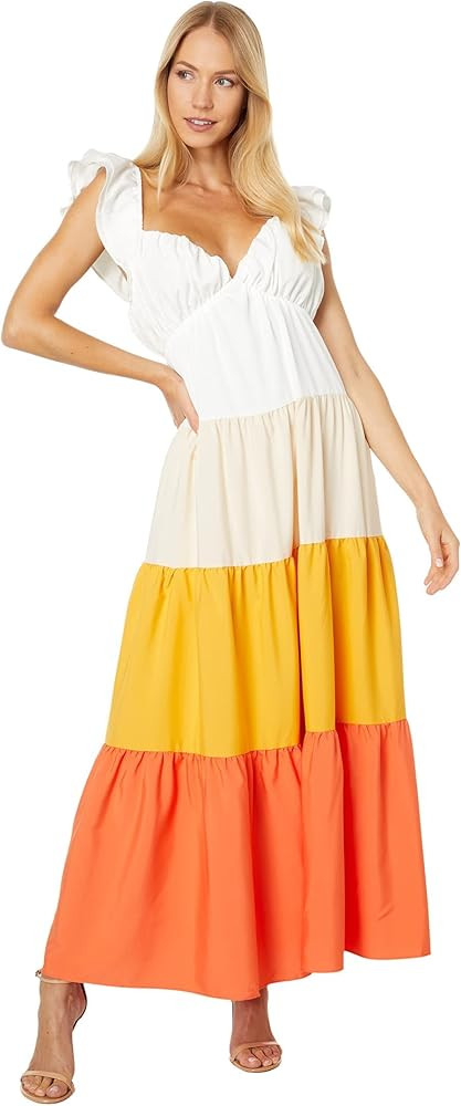 English Factory Women's Sunset Colorblock Maxi Dress | Amazon (US)