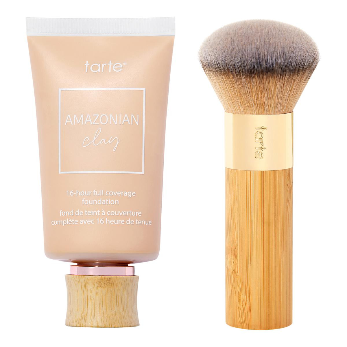 tarte Amazonian Clay 16-hr Full-Coverage Foundation with Brush | HSN