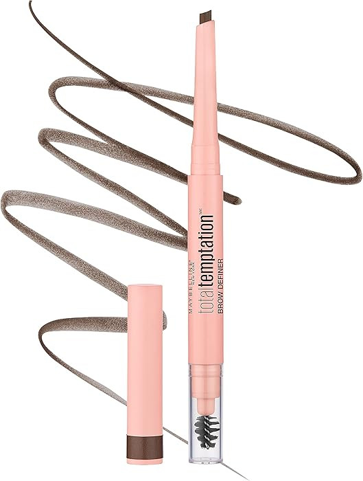 Maybelline Total Temptation Eyebrow Definer Pencil, Medium Brown, 1 Count | Amazon (US)