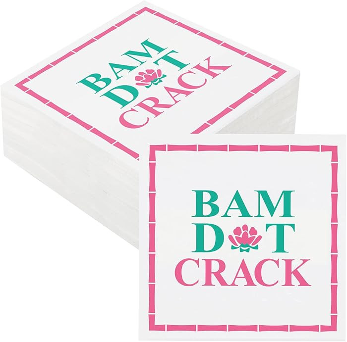 100 Pack Mahjong Cocktail Napkins 5 x 5 Inch Disposable Paper Drink Napkins, Party Supplies for G... | Amazon (US)