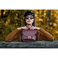 Burgundy Leather Bag, Satchel Messenger Purse, Travel Small Handbag, Crossbody Clutch Wallet, Women Gift | Etsy (US)