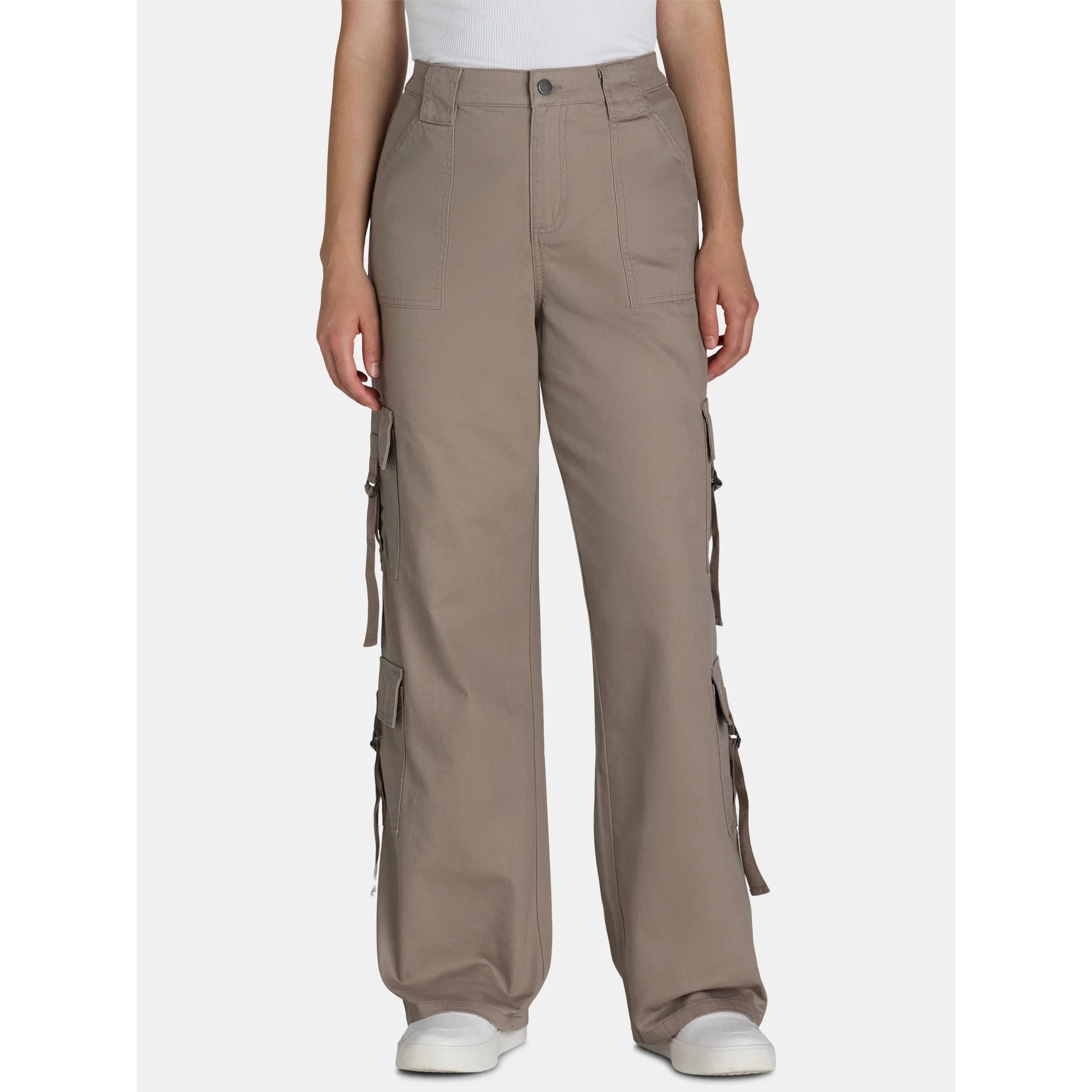No Boundaries Twill Cargo Pants, 31.75” Inseam, Women’s | Walmart (US)
