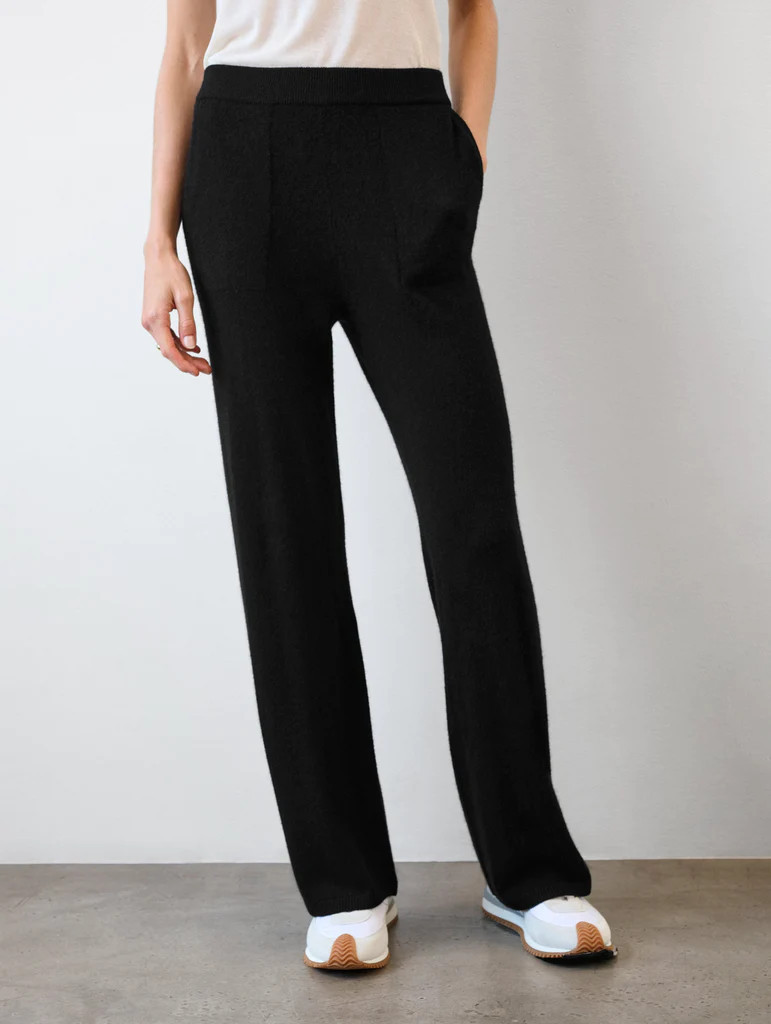 Cashmere Wide Leg Pant | White and Warren