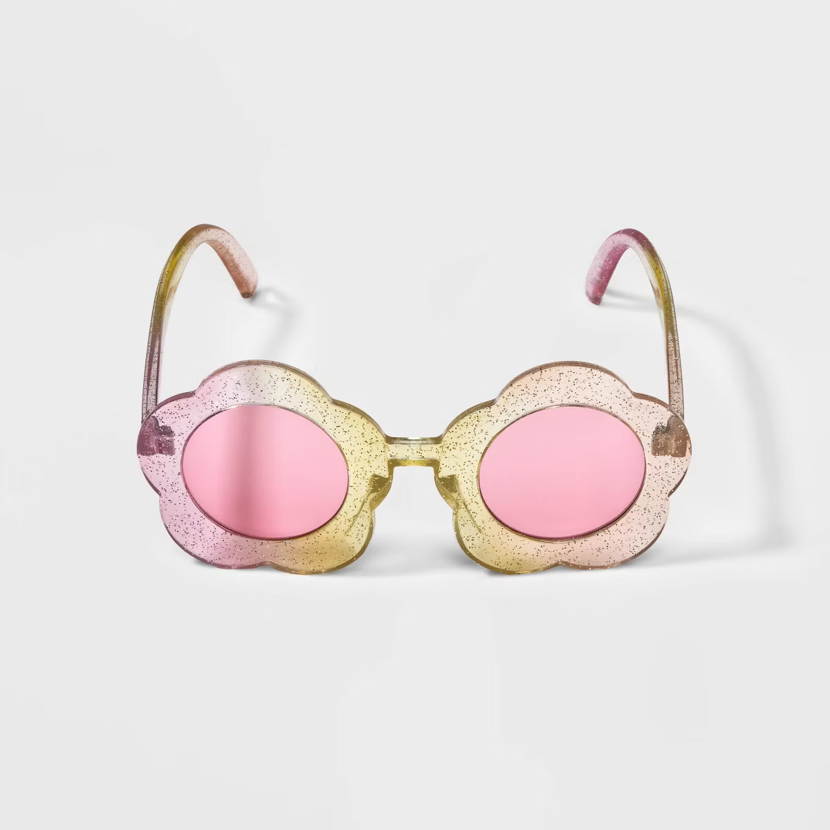 Toddler Girls' Glitter Flower Sunglasses - Cat & Jack™ Pink | Target