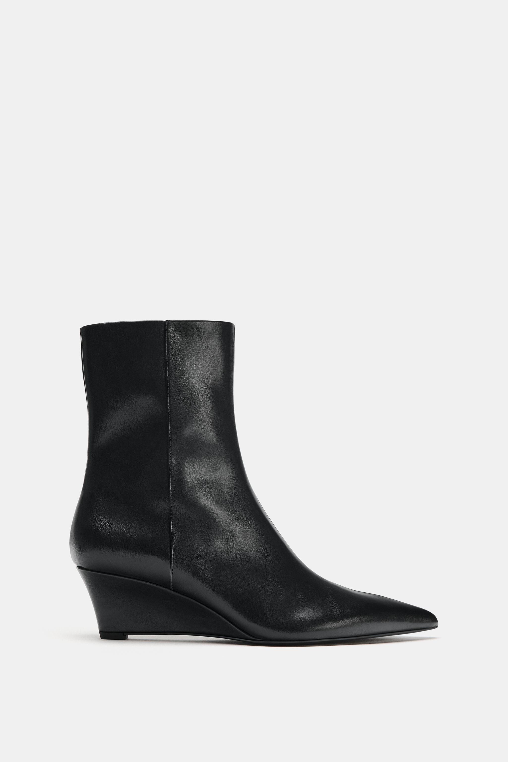 WEDGE HEEL ANKLE BOOTS | Zara US