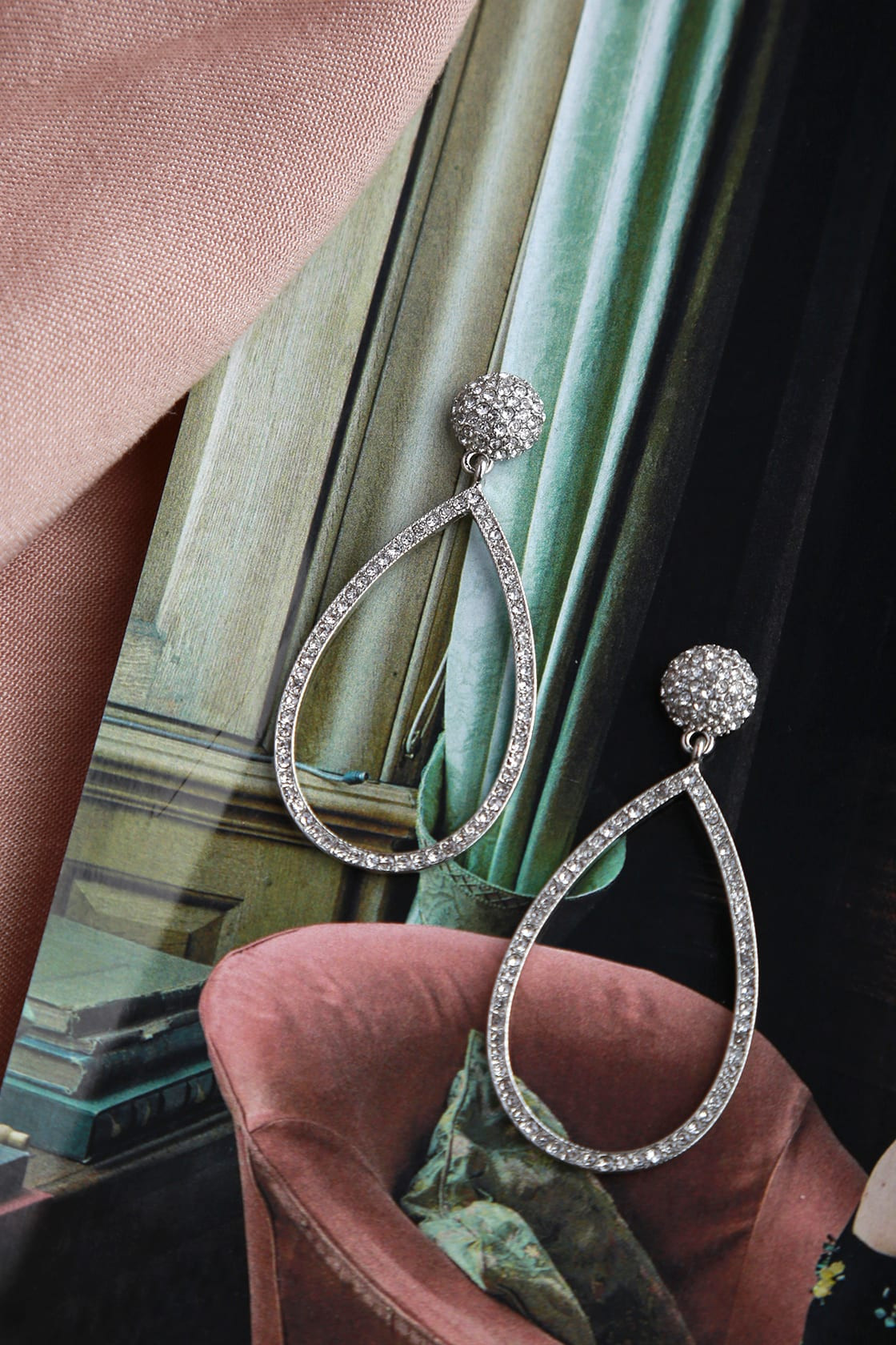 Glow For You Silver Teardrop Rhinestone Earrings | Lulus (US)