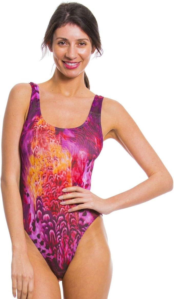 Kiniki Amalfi Purple Tan Through Scoop Neck Swimsuit | Amazon (US)
