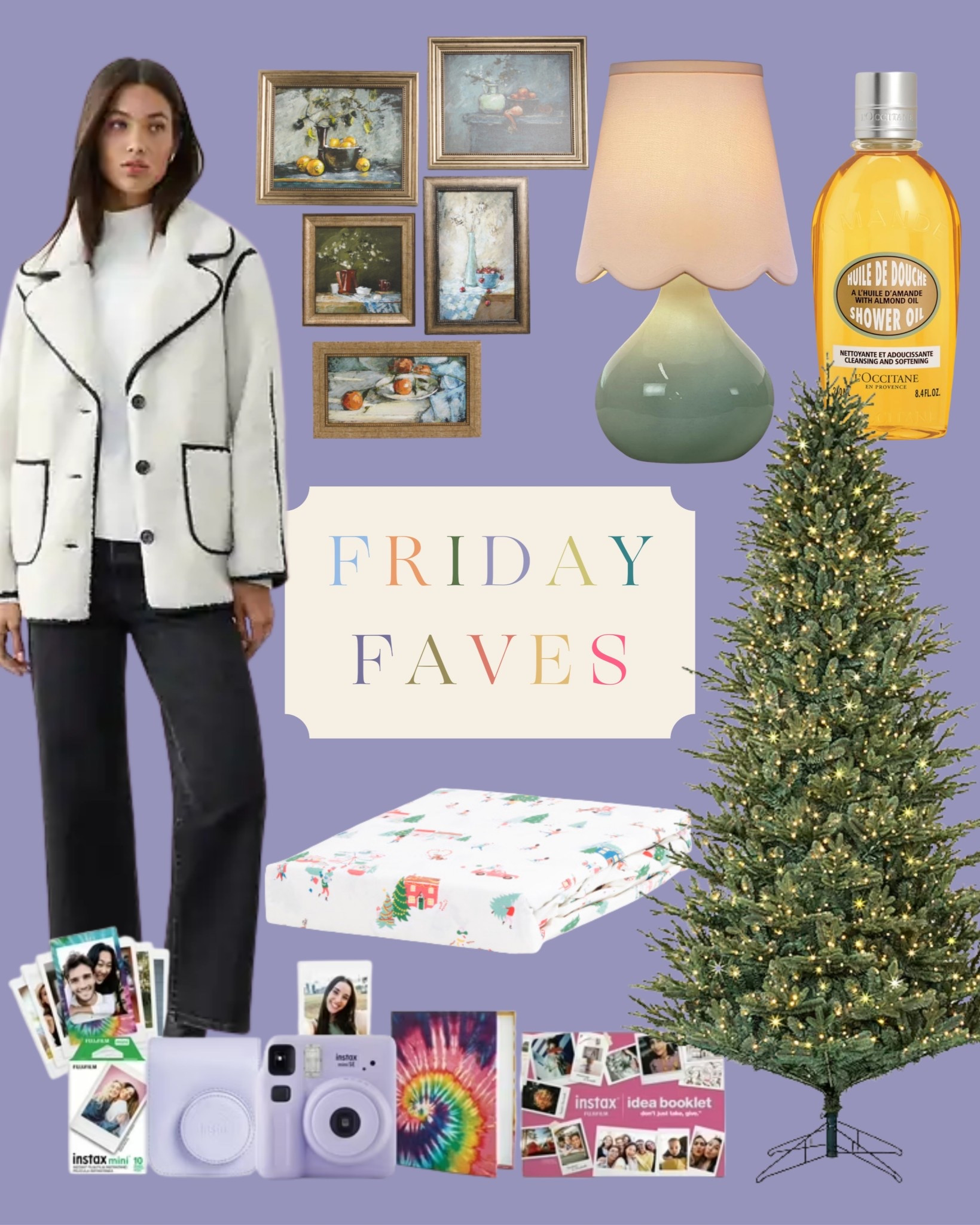 𝗙𝗥𝗜𝗗𝗔𝗬 𝗙𝗔𝗩𝗘𝗦 — 𝗕𝗟𝗔𝗖𝗞 𝗙𝗥𝗜𝗗𝗔𝗬 & 𝗖𝗬𝗕𝗘𝗥 𝗠𝗢𝗡𝗗𝗔𝗬 𝗘𝗗𝗜𝗧𝗜𝗢𝗡: winter-white perfection in jacket form, my favorite artificial trees on major sale, the cutest rechargeable lamp (Gracie has the green!), a stunning framed print set, nostalgic seasonal sheets we love, the instant-print camera that captures the sweetest kid moments, and my forever-favorite L’Occitane shower oil — most pieces are 𝙤𝙣 𝙨𝙖𝙡𝙚 𝙛𝙤𝙧 𝘽𝙡𝙖𝙘𝙠 𝙁𝙧𝙞𝙙𝙖𝙮 𝙖𝙣𝙙 𝘾𝙮𝙗𝙚𝙧 𝙈𝙤𝙣𝙙𝙖𝙮.

@amazon @gapfactory @walmart @marshalls @loweshomeimprovement @tjmaxx #fridayfaves #blackfridaydeals #cybermondayfinds #holidaygifting #giftideas #winterstyle #cozyhome #homedecorfinds #viralproducts #amazondeals #salealert #shoppingfinds #holidayseason

#LTKmomlife #LTKGiftGuide #LTKCyberWeek