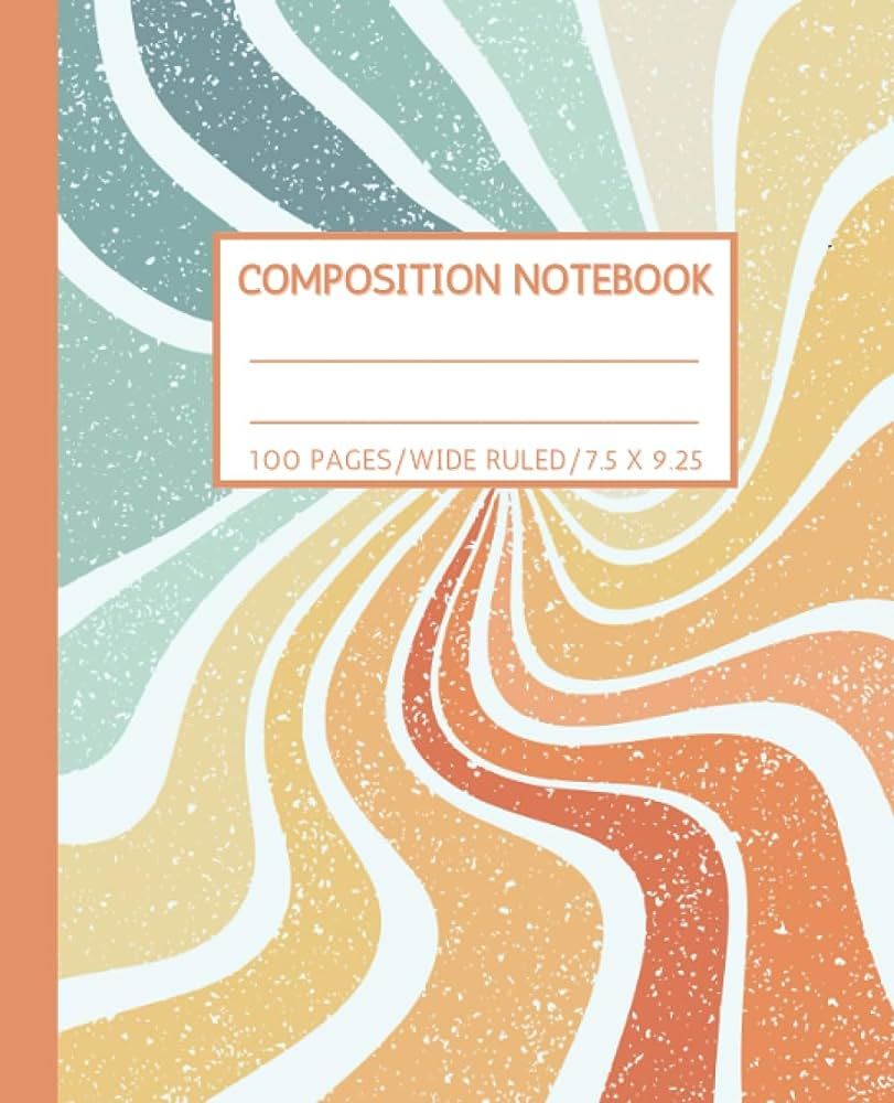 Wide Ruled Composition Notebook: Colorful Rainbow Aesthetic Journal | Cute Back To School Supplie... | Amazon (US)