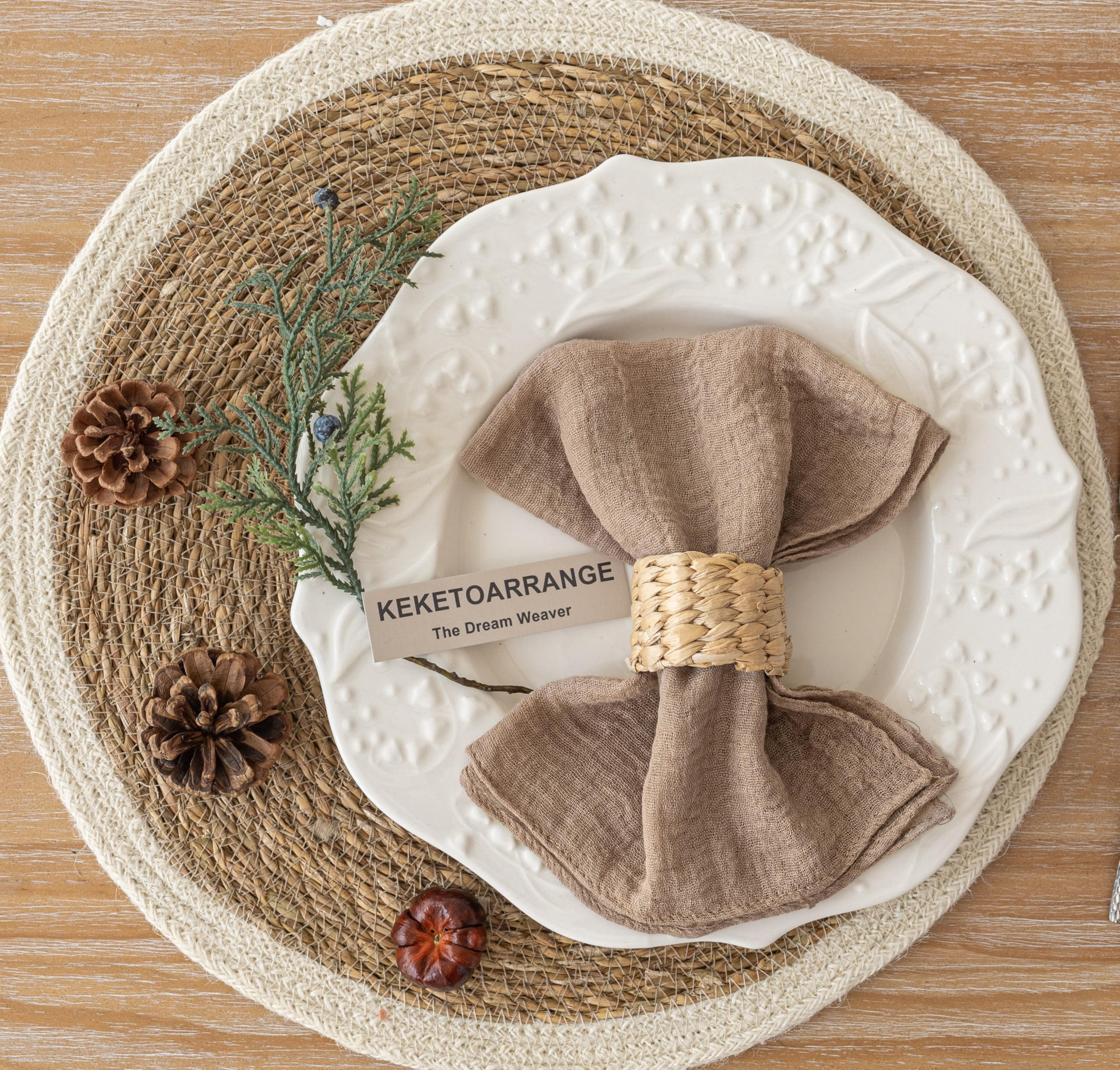 Cheesecloth Napkins 17x17 Inches Reusable Handmade Washable Table Napkins for Lunch Dinner Weddin... | Amazon (US)