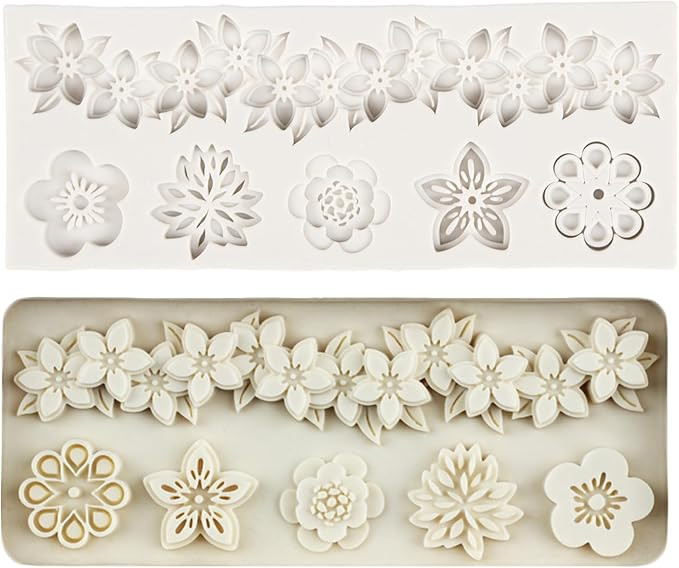 Baroque Fondant Molds Flower Lace Silicone Molds Curlicues Scroll Relief Mold For Cake Decoration... | Amazon (US)