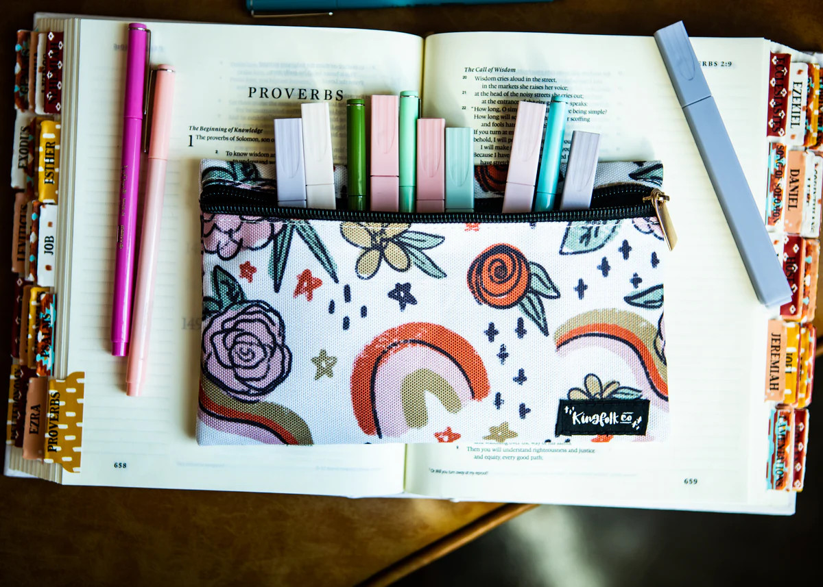 Midnight Mercies Pencil + Pen + Highlighter Pouch | Kingfolk Co