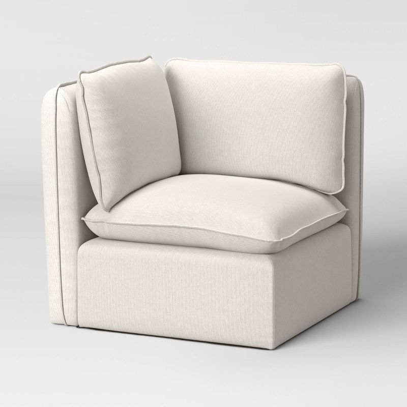 Haven French Seam Feather Filled Modular Sofa Cream (Corner Piece) - Threshold™ | Target