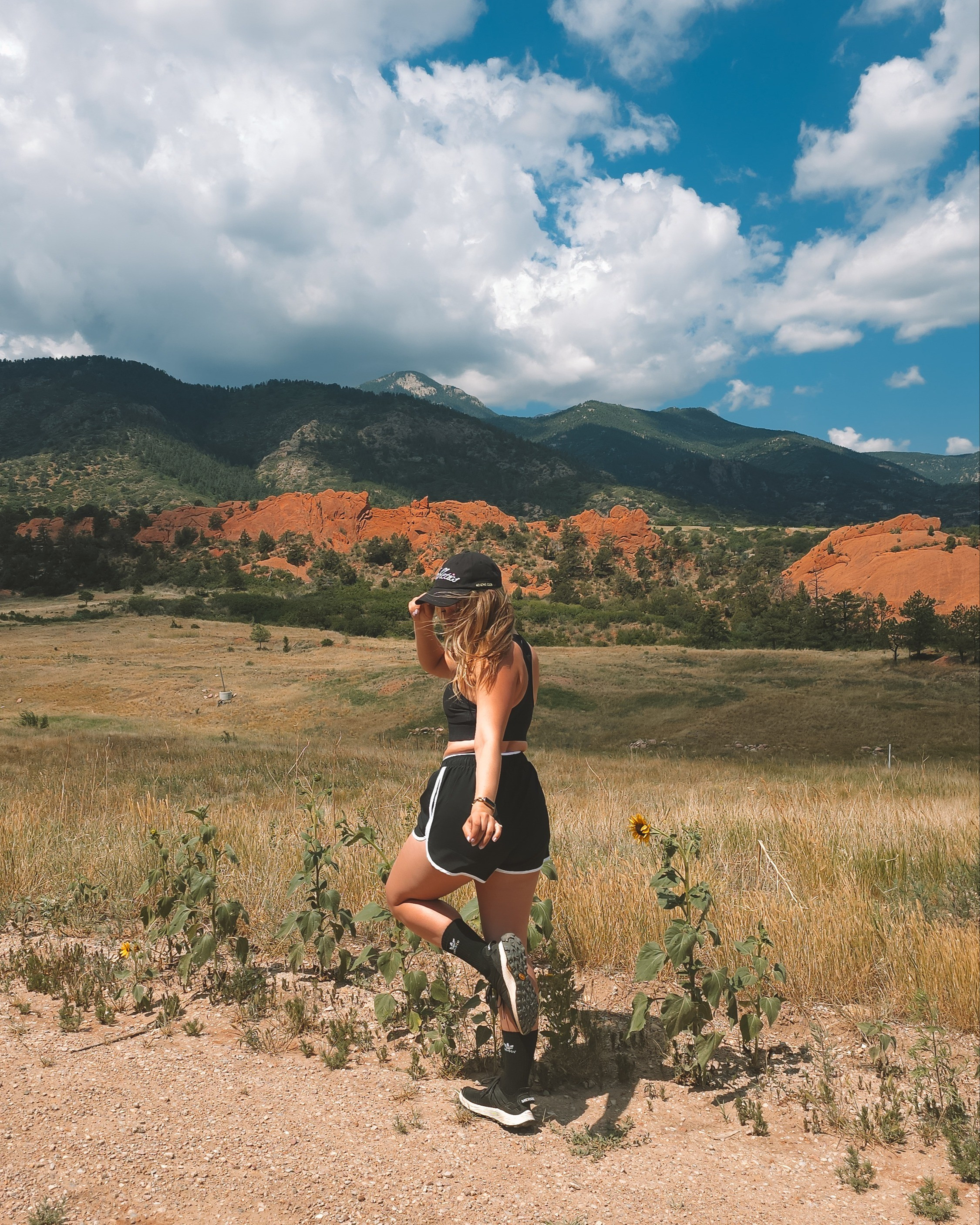 hiking activewear set from fabletics! wearing a small in the sports bra & athletic shorts. my trail shoes were also such a good buy, fit true to size. 

#LTKShoeCrush #LTKFitness #LTKActive