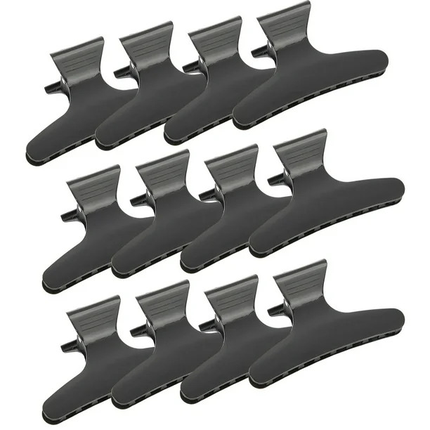 Mgaxyff 12Pcs/set Black Butterfly Holding Hair Clip Hair Section Claw Clamps Hairdressing Tool, H... | Walmart (US)