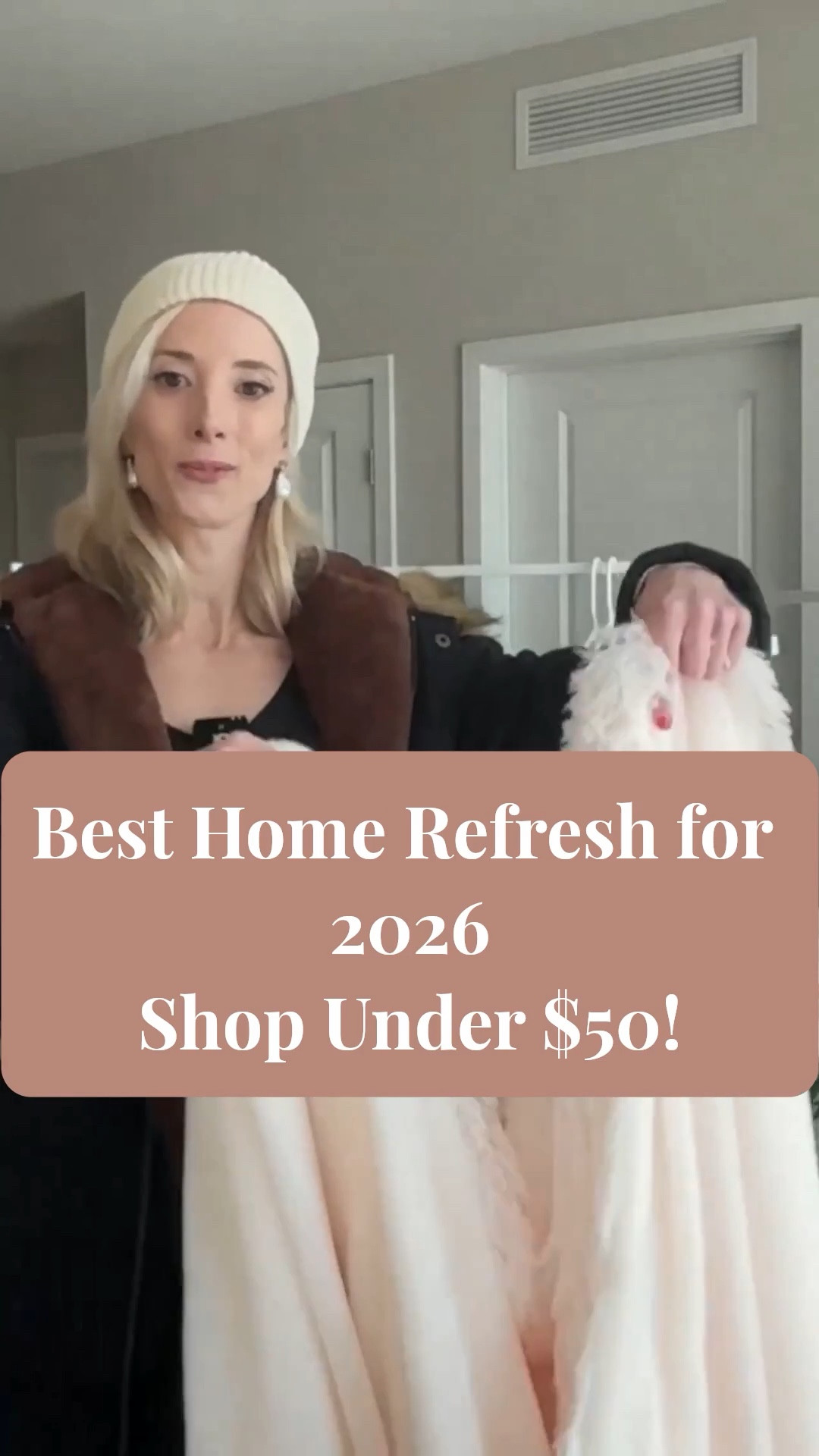 Best Home Refresh for 2026- Shop Under $50! Adorable throw blanket in cream white has pink undertones. Winter LTK home update. LTK finds under 50 for an LTK seasonal update for the new year ! 

#LTKSeasonal #LTKHome #LTKFindsUnder50