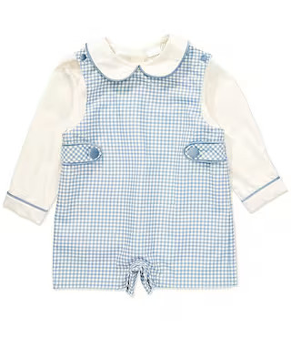 Edgehill Collection x The Broke Brooke Little Boys William Gingham Jon Jon | Dillard's | Dillard's