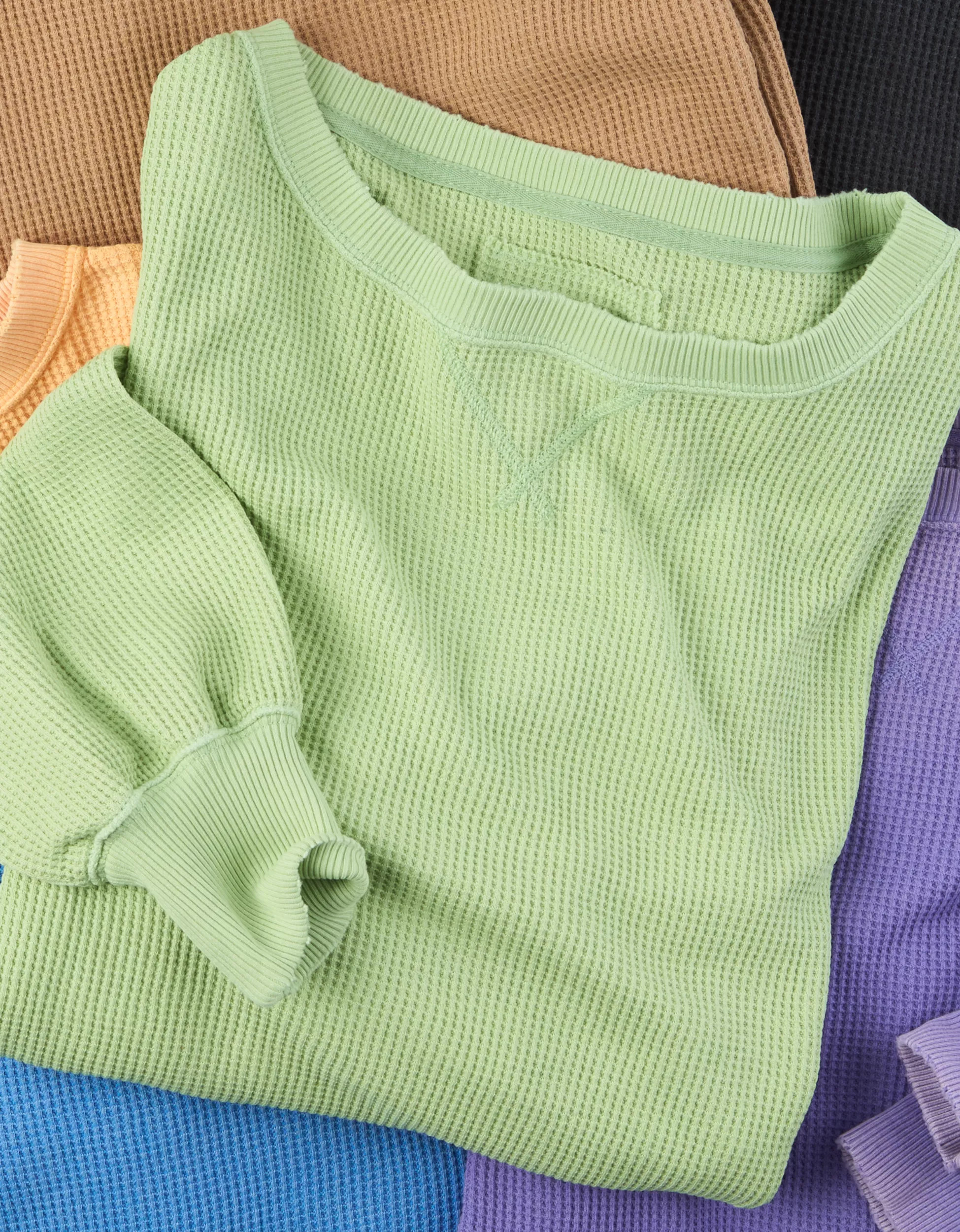 AE Oversized Big Hug Waffle Sweatshirt | American Eagle Outfitters (US & CA)