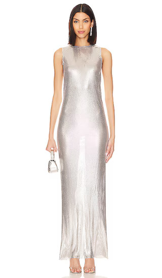 x Anja Dujaković Oleema Maxi Dress in Disco Silver | Revolve Clothing (Global)