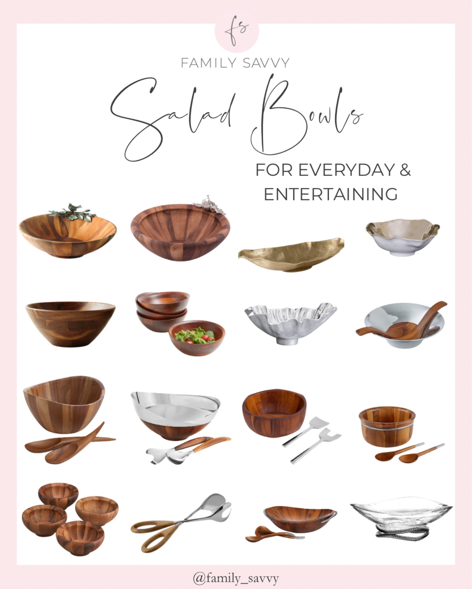 My favorite salad bowls!!
Perfect for everyday use or entertaining✨ 

Nambe, parties, Macys, home, entertaining, salad bowl, Williams Sonoma, Neiman Marcus, Wayfair, Saks 

#LTKParties #LTKHome #LTKFindsUnder100