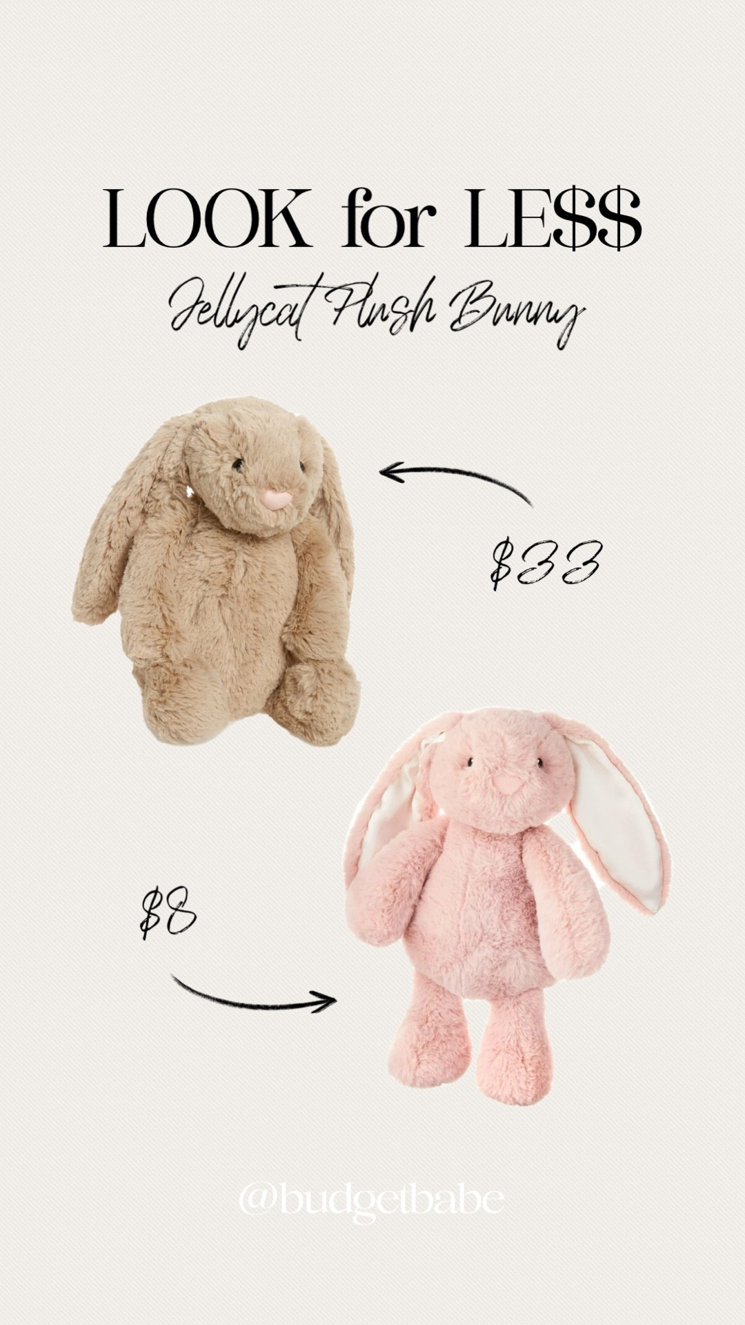 Look for less with this Walmart stuffed animal! Looks so similar to the popular ones by Jellycat. #lookalike #lookforless

#LTKGiftGuide #LTKFindsUnder50 #LTKHoliday