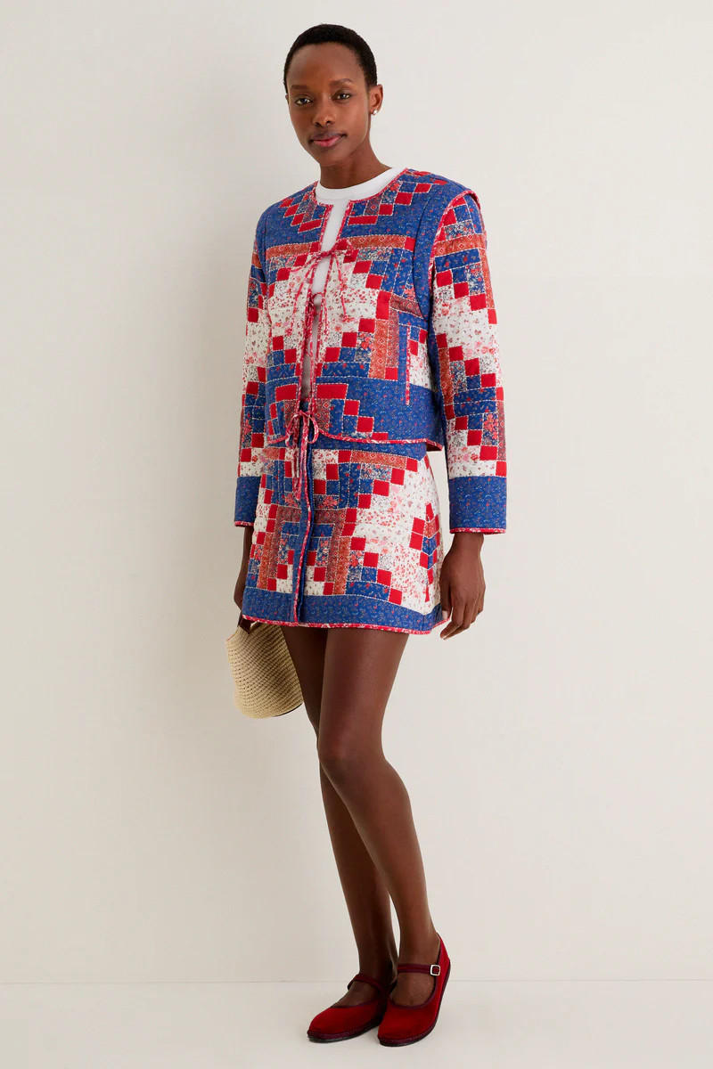 Blue Multi Quilted Shorditch Jacket | Tuckernuck (US)