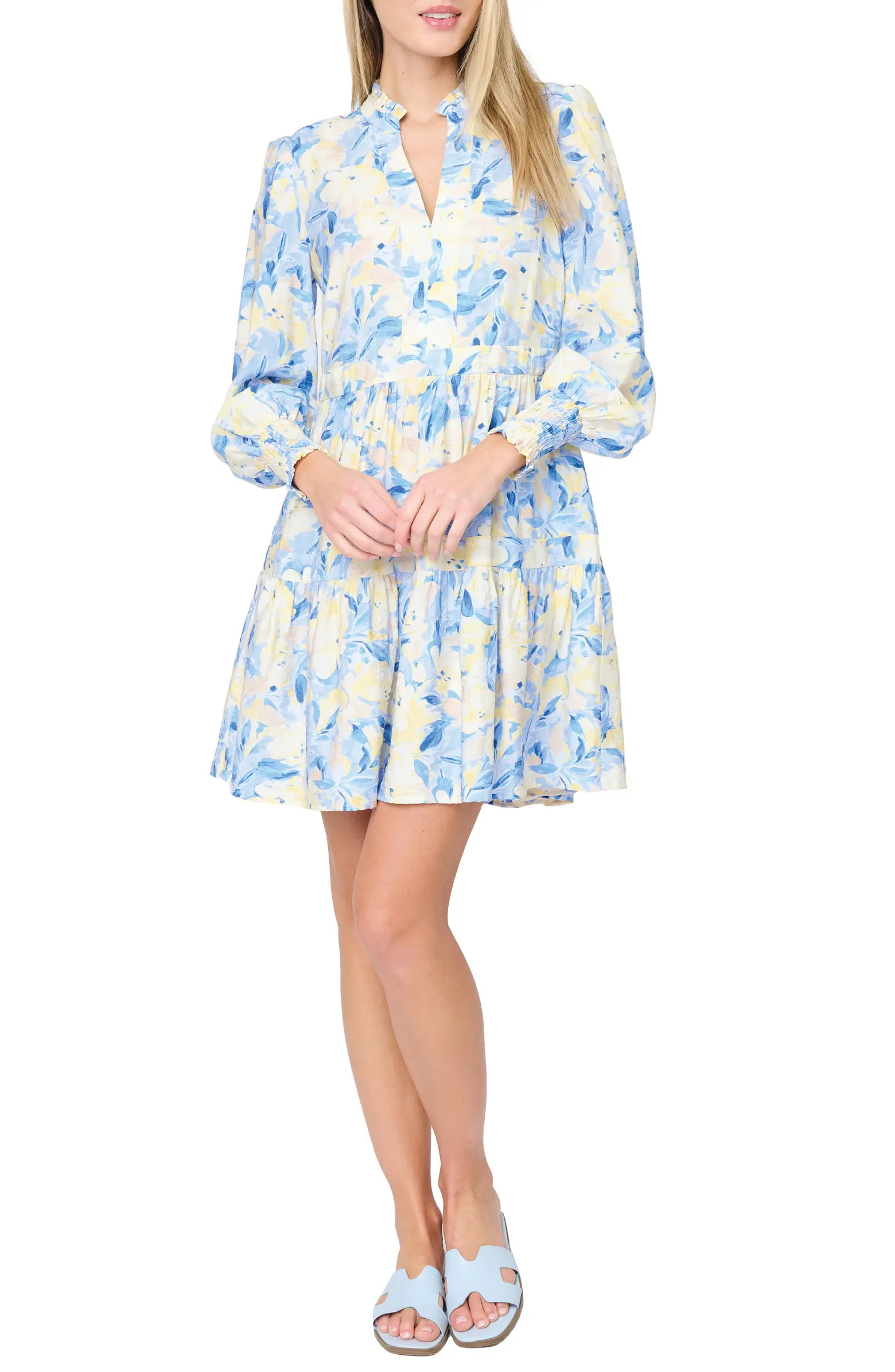 Decked Out Print Long Sleeve Dress | Nordstrom